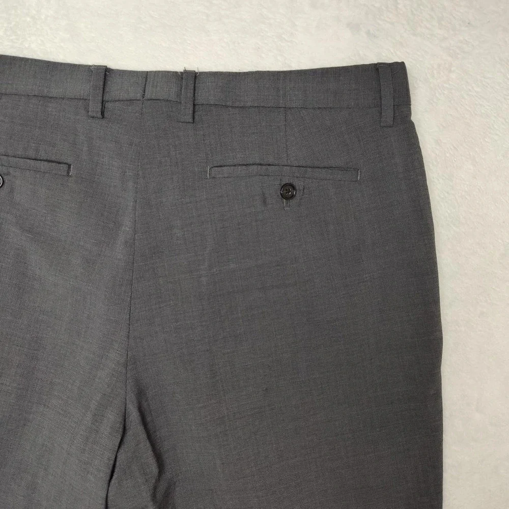 Banana‎ Republic Pants Mens 36x34 Gray Slim Wool Spandex Marzotto Dress Slacks